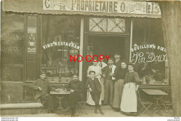 93 LE PRE SAINT GERVAIS. Superbe Et Rare Carte Postale Photo Commerce Vins Restaurant Rochut 3 Place De La Mairie - Le Pre Saint Gervais