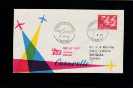 SAS-Erstflug Stockholm - Barcelona, 4.4.60 - Storia Postale