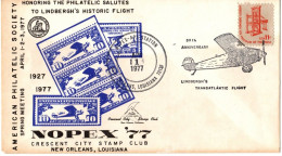 (N92) USA SCOTT # 1593 - 50ème  Lindbergh's Transatlantic Flight - Nopex ' 77 - New Orléans, Louisiana 1977 - Lettres & Documents