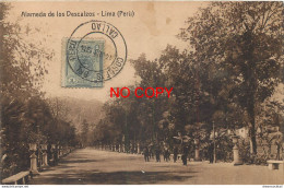 (B&P) PEROU PERU. Alameda De Los Descalzos 1914. Carte Rare Car Timbrée, Oblitérée Mais Vierge... - Pérou