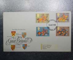 GB STAMPS  FDC Great Britons  1974   (2)   ~~L@@K~~ - 1971-1980 Em. Décimales