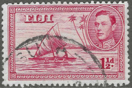 Fiji. 1938-55 KGVI. 1½d Used. Die II P12 SG 252c - Fiji (...-1970)