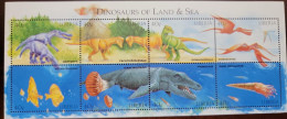 P) 1999 LIBERIA, PREHISTORIC ANIMAL , DINOSAURS OF LAND AND SEA, MINISHEET, MNH - Liberia
