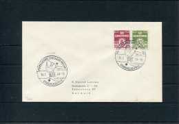 1964 Denmark Rodby - Puttgarden VOGELFLUGLINIE Fahrschiff "THEODOR HEUSS" Ship Cover - Storia Postale