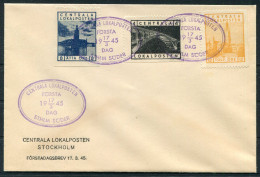 1945 Sweden Stockholm Centrala Lokalposten First Day Cover, Local Post FDC - Emissioni Locali