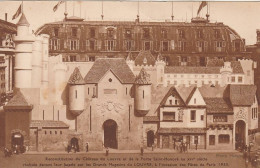 PARIS GRANDS MAGASINS DU LOUVRE RECONSTITUTION DU CHATEAU DU LOUVRE ET DE LA PORTE SAINT HONORE 1935 - Other & Unclassified