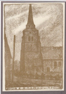 { 62 } - BERTINCOURT Kirche ZEICHNUNG Dessin 19° Res.Div Weihnachten 1916 GRANDES DIMENSIONS 1° Guerre TOP  RARE - Bertincourt