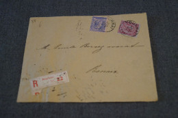 Très Bel Envoi De 1887,envoi Recommandé N° 22 Tournai , Belles Oblitérations - 1884-1891 Léopold II