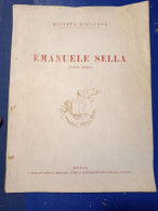 Emanuele Sella - Quaderno N. 5 Biella A Cura Di Rivista Biellese E Della Commissione Del Cartario D'Oropa 1947 - Storia, Biografie, Filosofia