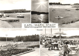 CHEMNITZ, KARL MARX STADT, MULTIPLE VIEWS, PORT, BOATS, PEDAL BOAT, BEACH, TERRACE, UMBRELLA, GERMANY - Chemnitz (Karl-Marx-Stadt 1953-1990)