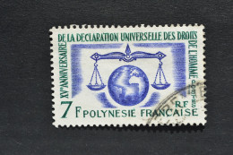 Polynésie Française - 1963 15ème Anniversaire Déclaration Universelle Droits De L'homme N° 25 Oblitéré - Usados