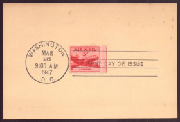 Etats-Unis, FDC ,Carte Du 26 Mars 1947 à Washington - 1941-1950
