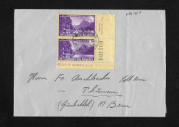 1938 Brief Von Basel Nach Bern Mit B1 Im Paar Mit Taps (Block-Nummer) - Brieven En Documenten