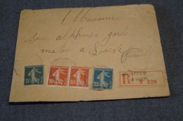Superbe Ancien Envoi Recommandé N° 326,Bruyère-le-Chatel, Pour Collection - Brieven En Documenten