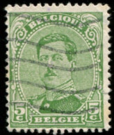 COB  137A -V61 (o) Griffe Verte Et Trou Blanc à Gauche De L'œil - 1901-1930