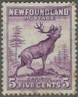 Newfoundland. 1932-38 Definitives. 5c Die II Used P 13½ SG 225c - 1908-1947