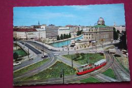 Postcard Wien Donaukanal Mit Urania  TRAM - TRAMWAY - Strassenbahnen