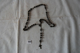 C111 Authentique Chapelet - Objet Religieux - Old Church Rosary - Religiöse Kunst