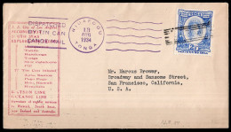 TONGA - TIN CAN MAIL 13-AUG-1934 TB - Tonga (...-1970)