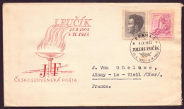 Tchécoslovaquie, Enveloppe Recommandée  Du 8 Septembre 1953 De Prague Pour Ainay Le Vieil - Sonstige & Ohne Zuordnung