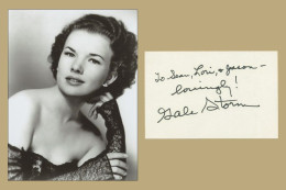 Gale Storm (1922-2009) - Actrice Américaine - Carte Dédicacée + Photo - 1989 - Actors & Comedians