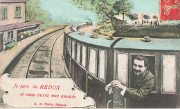 Redon * Souvenir De La Ville ! * Train Gare - Redon