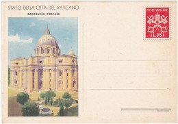 VATICANO- CARTOLINA L. 35 -  STATO DELLA CITTA' DEL VATICANO - CARTOLINA POSTALE - 1953 - Entiers Postaux