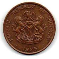 NIGERIA - 1 Kobo KM# 8.1 - 1973 - Coin XF - Nigeria