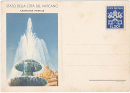 VATICANO - CARTOLINA L. 20 -  STATO DELLA CITTA' DEL VATICANO - CARTOLINA POSTALE - 1953 - Entiers Postaux
