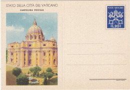 VATICANO - CARTOLINA L. 20 -  STATO DELLA CITTA' DEL VATICANO - CARTOLINA POSTALE - 1953 - Entiers Postaux