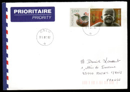 NORVEGE - Lettre De Oslo Pour La France 2002 - Brieven En Documenten