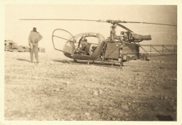 Hélicoptère Ancien De Marque Type Modèle ? * Aviation * Photo Ancienne 10.2x7cm - Hubschrauber