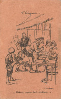 Francisque POULBOT * Doc Ancien Illustrateur Poulbot * " L'ENIGME " * Format 9.6x6cm - Poulbot, F.