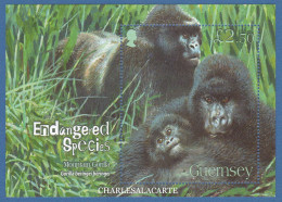 GUERNSEY/GUERNESEY 2007 ENDANGERED MOUNTAIN GORILLAS  M.S.   S.G. MS 1173  U.M.  N.S.C. - Guernesey