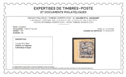 Zanzibar - YV 69 Sur Fragment , Signé ROUMET + CALVES + Certificat CALVES , Cote 600 Euros , Très Rare - Used Stamps