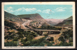 264z * TEXAS * EL PASO * CALSBAD CAVERN HIGHWAY * PASS THRU GUADALUPE MTS. * 1931 **! - El Paso