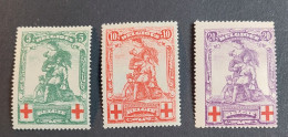 Merode Monument Full Set , MH Mi.nr 104/106 - 1914-1915 Rode Kruis