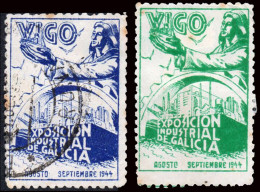 Pontevedra - Viñetas - S/Cat O 1944 "Vigo - Exposición Industrial De Galicia Agosto/Septiembre" - Errors & Oddities