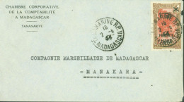 Guerre 40 Madagascar YT N°249 Surchargé France Libre Expéditeur Chambre Corporative De La Comptabilité Tananarive - Covers & Documents