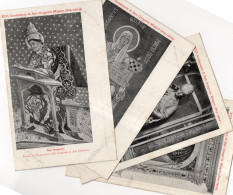 Serie Di N. 4 Cartoline - XIII CENTENERIO SAN GREGORIO MAGNO (604 - 1904 - FORMATO PICCOLO - (rif. D01) - Santi
