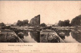 N°118480 -carte Stéréoscopique Nantes -l'Erdre Au Pont Morand- - Cartoline Stereoscopiche