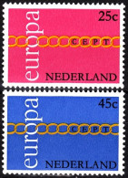 NETHERLANDS / NEDERLAND 1971 EUROPA. Complete Set, MNH - 1971