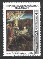 MADAGASCAR. N°710 Oblitéré De 1984. Tableau Du Corrège. - Madonna