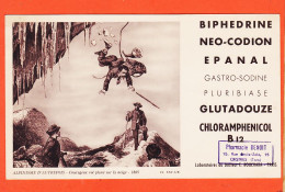 06147 / PARIS Laboratoires Docteur BOUCHARA BIPHEDRINE Neo-Codion Glutadouze Chloramphenicol B-12 Alpinisme 1865 Buvard - Chemist's