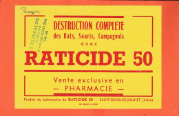 06150 / Laboratoire SAINT-DENIS-DE-JOUHET 36-Indre RATICIDE 50 Rats Tampon Pharmacie ELISSALDE SAINT-AMANS-SOULT Buvard - Chemist's