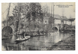 CPA Circulée En 1928 - COMBS-LA-VILLE - Moulin Du Breuil - Animé - Edit. A. L'Hoste - - Combs La Ville