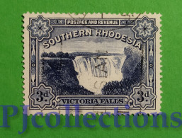 S767- SOUTHERN RHODESIA 1935 VICTORIA FALLS 3d USATO - USED - Southern Rhodesia (...-1964)