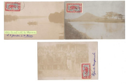 Congo   Carte Photo  ( 3  )  écrites   1914  Types Ethnie  Monzombo - Französisch-Kongo