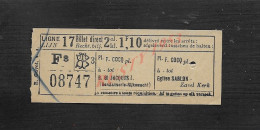 BELGIQUE TICKET DE TRANSPORT 2e CLASSE R A T P METRO OU BUS ? : - Europe