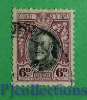 S768- SOUTHERN RHODESIA 1931 KING GEORGE V 6d USATO - USED - Southern Rhodesia (...-1964)